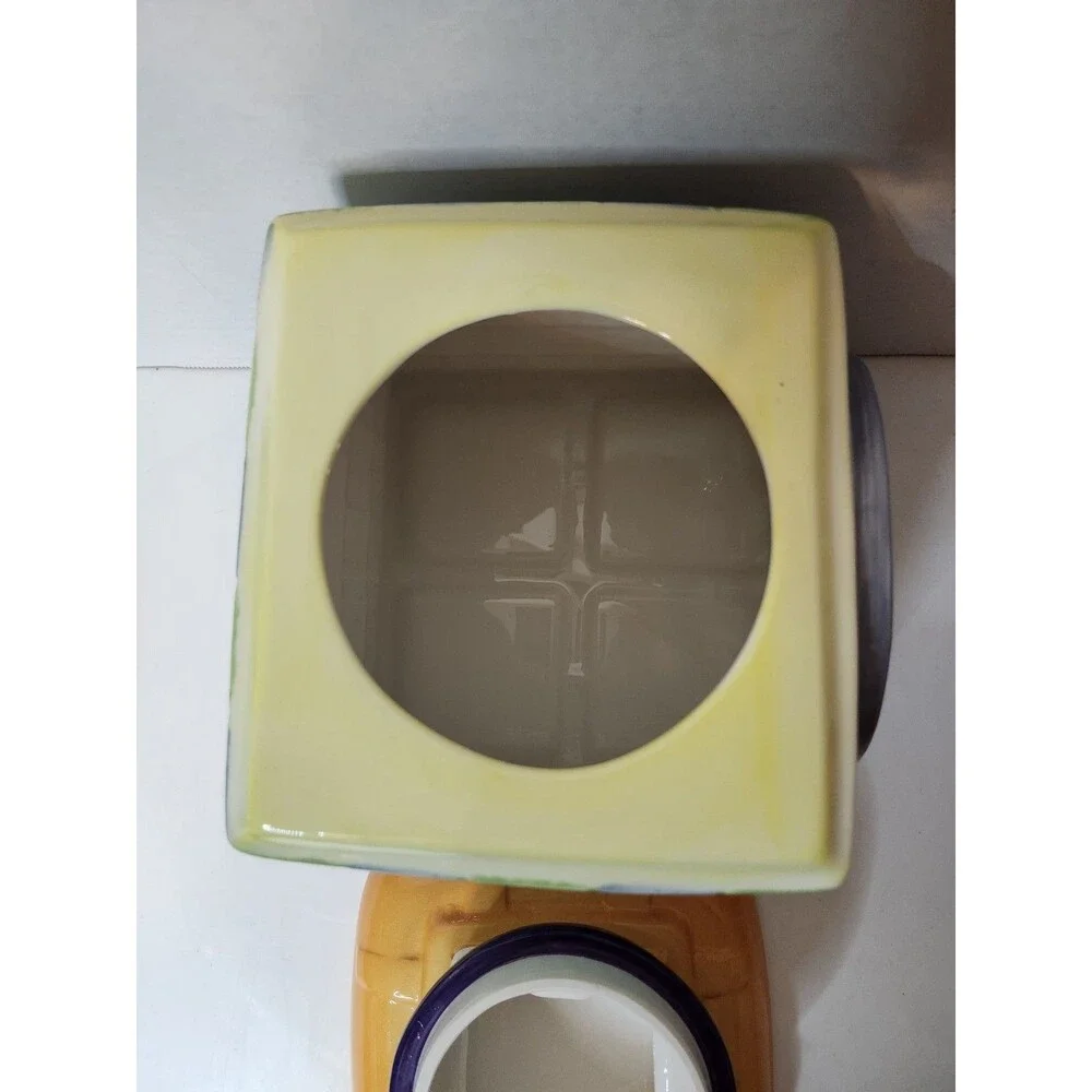 Vintage Bico produce scale cookie, candy, treat jar made in China 9.5